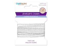 Chain Curb 2.5mm Links Silver 1.2m