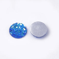 12mm Round Blue Cluster Resin Cabochons 10/pk