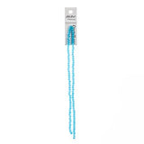 Crystal Lane Rondelle 3x4mm Bleu Opaque AB 110/Fil
