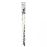 Crystal Lane Rondelle 3x4mm Opaque Green Iris 110/Strand