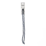 Crystal Lane Rondelle 3x4mm Noir Opaque 110/Brin