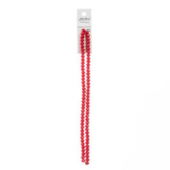 Crystal Lane Rondelle 4x6mm Opaque Red 2x7" Strand