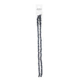 Crystal Lane Rondelle 4x6mm Noir Opaque 78/Brin