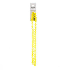 Crystal Lane Rondelle 6x8mm Transparent Yellow 2x7" Strand