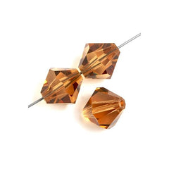6mm Light Colorado Topaz Preciosa Bicone Each