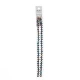 Crystal Lane Rondelle 6x8mm Opaque Multi Iris 58/Brins