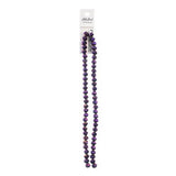 Crystal Lane Rondelle 6x8mm Opaque Violet Iris 58/Brin
