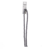 Crystal Lane Rondelle 6x8mm Gris Opaque 58/Brins