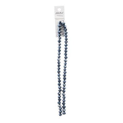 Crystal Lane Rondelle 6x8mm Op Gunmetal Luster 2x7" Strand