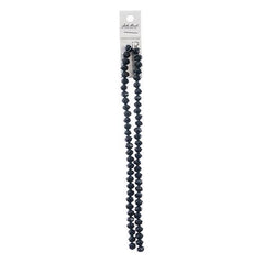 Crystal Lane Rondelle 6x8mm Opaque Black 2x7" Strand
