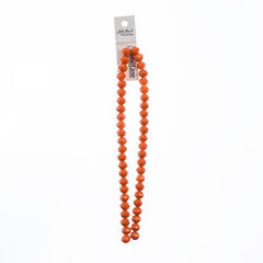 Crystal Lane Rondelle 8x10mm Opaque Orange 2x7" Strand