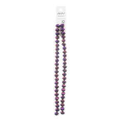 Crystal Lane Rondelle 8x10mm Opaque Purple Iris 2x7" Strand