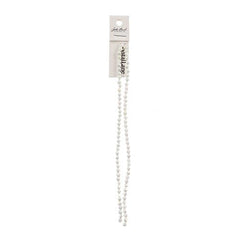 Crystal Lane Bicone 4mm Opaque White AB 2x7" Strand