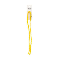 Crystal Lane Bicone 4mm Opaque Yellow 2x7" Strand