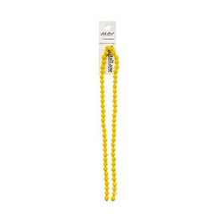 Crystal Lane Bicone 6mm Opaque Yellow 2x7" Strand