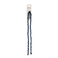 Crystal Lane Bicone 6mm Op Gunmetal Luster 2x7" Strand