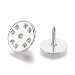 Silver Pin Backs With Clutch 5/pk