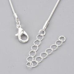 Necklace Snake Chain 24" Silver 1/pk