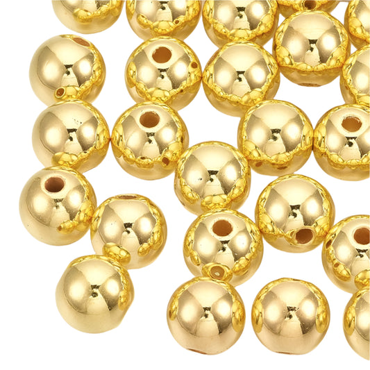 Round Plastic Beads 5mm Metallic Gold 100/pk