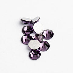 Crystal Lane DIY Flat Back Rhinestones 6.5mm Light Violet 72pcs
