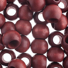 20x16mm Mahogany Round Wood Beads 5/pk
