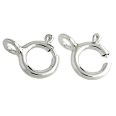 Sterling Silver Clasp, 6mm Spring Ring 1/pk