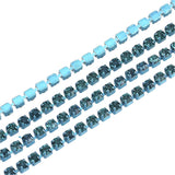 Métal 2mm Bleu Zircon Strass Bande 10yd/pk