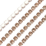 Métal 2mm Light Peach Rhinestone Banding par la cour