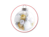 9cm Clear Plastic Ball Ornament with Hanger 1/pk