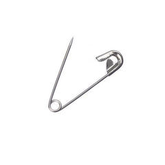 1" (28mm) Nickel Safety Pins 50/pk