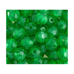 8mm Plastic Facetted Beads 1000/pk - Xmas Green