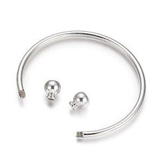 Bracelet Bangle Pandora Style Silver 1/pk