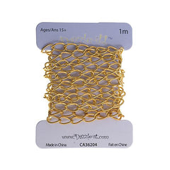 Chain Curb 4x7mm Links Brass 1m