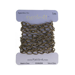 Chain Curb 4x7mm Links Antique Brass 1m
