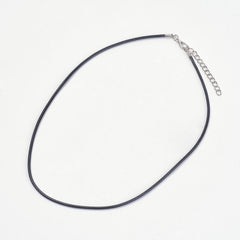 Necklace Leather Imitation Cord 17" Black 1/pk