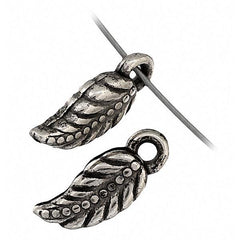 3/4" Antique Silver Leaf Charms 100/pk