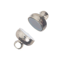 7x11mm Silver Magnetic Clasp 10/pk