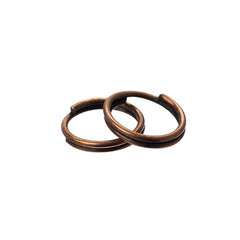 7mm Split Rings Antique Copper 100 Grams
