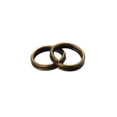7mm Split Rings Antique Brass 100/pk