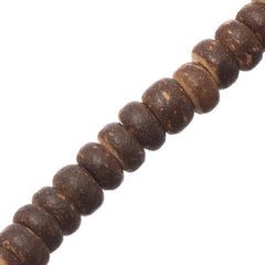 5mm Brown Coco Pukalet Wood Beads 127/pk