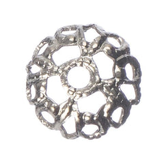 6mm Nickel Bead Caps 100/pk