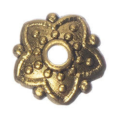 8mm Antique Gold Bead Caps 20/pk