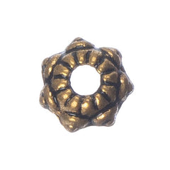 6mm Antique Gold Bead Caps 20/pk