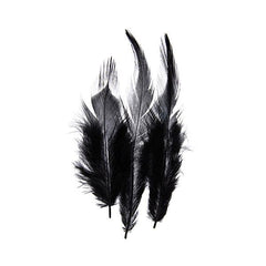 Rooster Saddle Hackle Feathers Black 3g