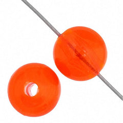 6mm Round Plastic Beads 1000/pk - Fluorescent Orange