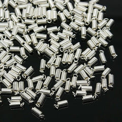 1.5mm Silver Cord Ends 50/pk