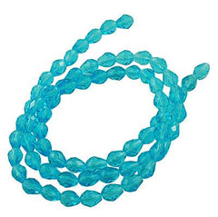 Chinese Crystal Drop 5x9mm Light Aqua 69/Strand