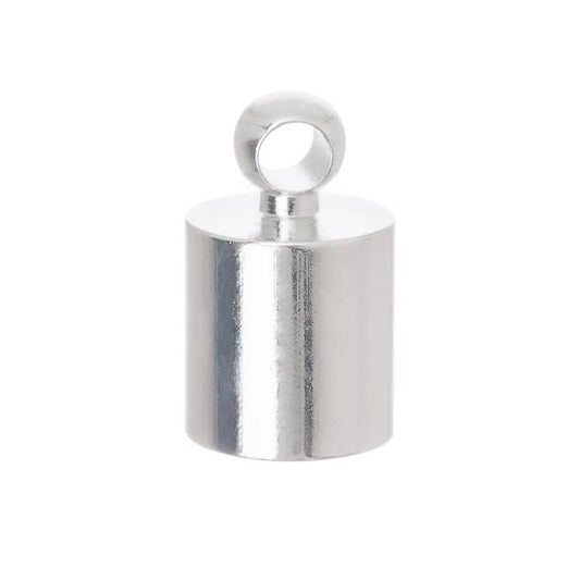 End Caps Barrel 10x6mm Nickel 10/pk
