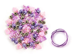 Luxe Bead Kit with Spacers & Cording - Purple