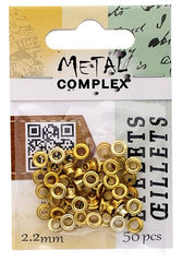 Gold Eyelets with 2.2mm Hole 50/pk